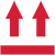 An icon showing two upward pointing arrows